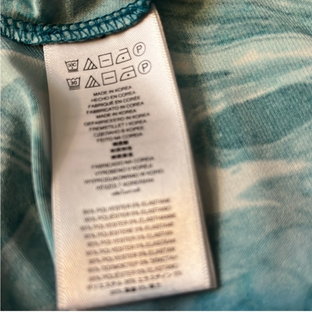 Michael Kors Turquoise Long-Sleeve Marble-Print Dress, XS. Nautical/mermaid - Picture 5 of 7
